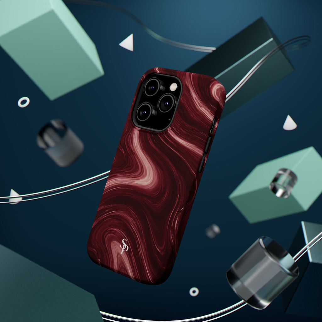 Burgundy Marble Magnetic Phone Case