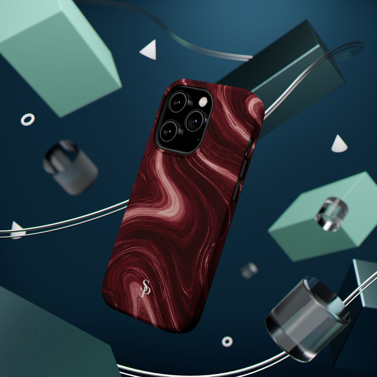 Burgundy Marble Magnetic Phone Case