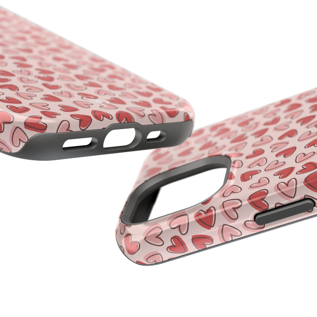 Heart Pattern Impact-Resistant Phone Case - Stylish Protection for Valentine's Day & Everyday Love