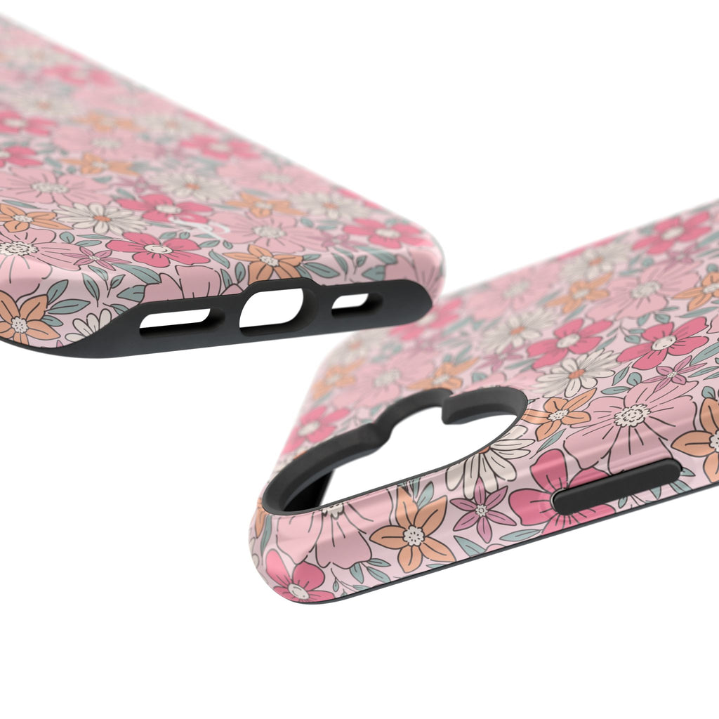 Pink Flowers Impact-Resistant Case