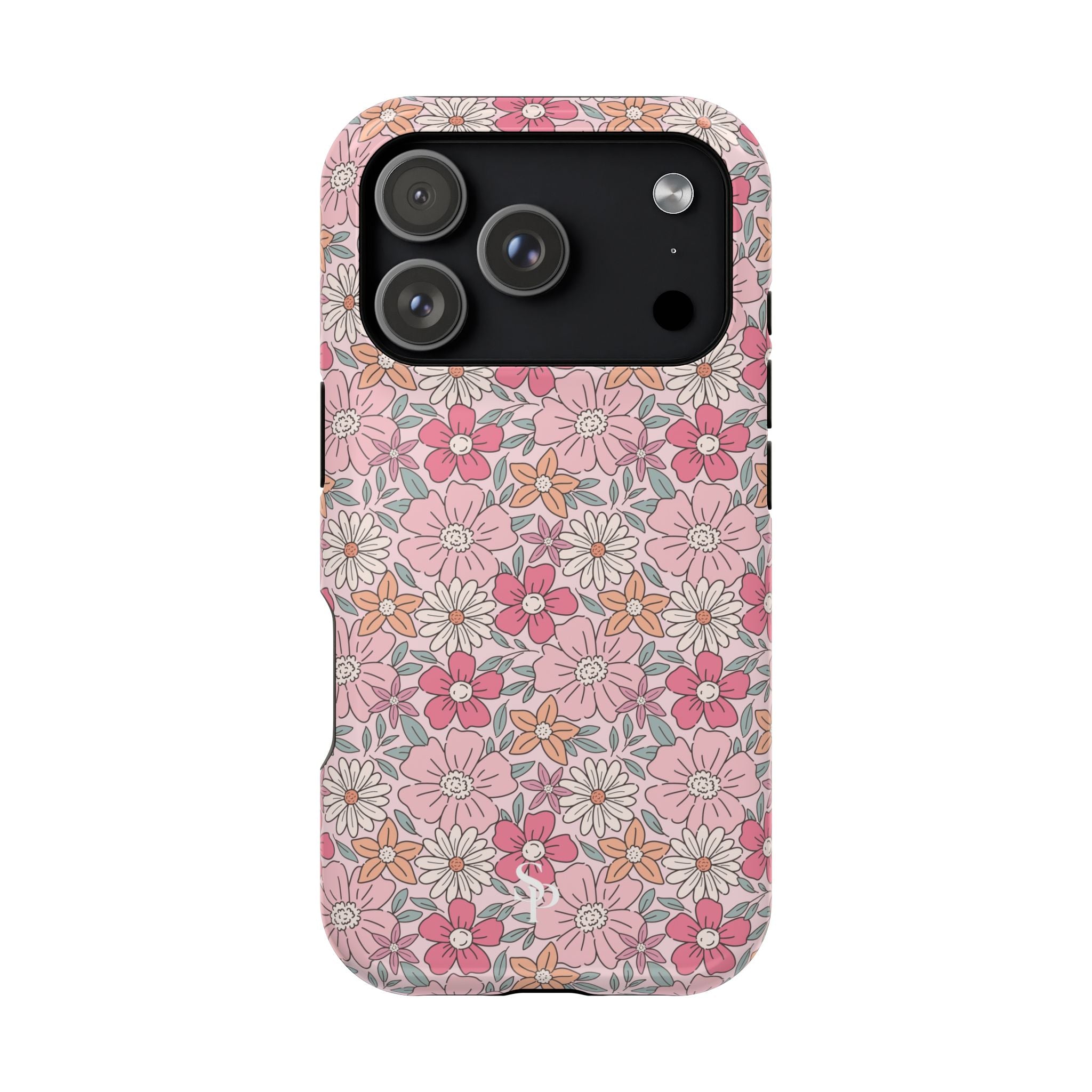 Pink Flowers Impact-Resistant Case