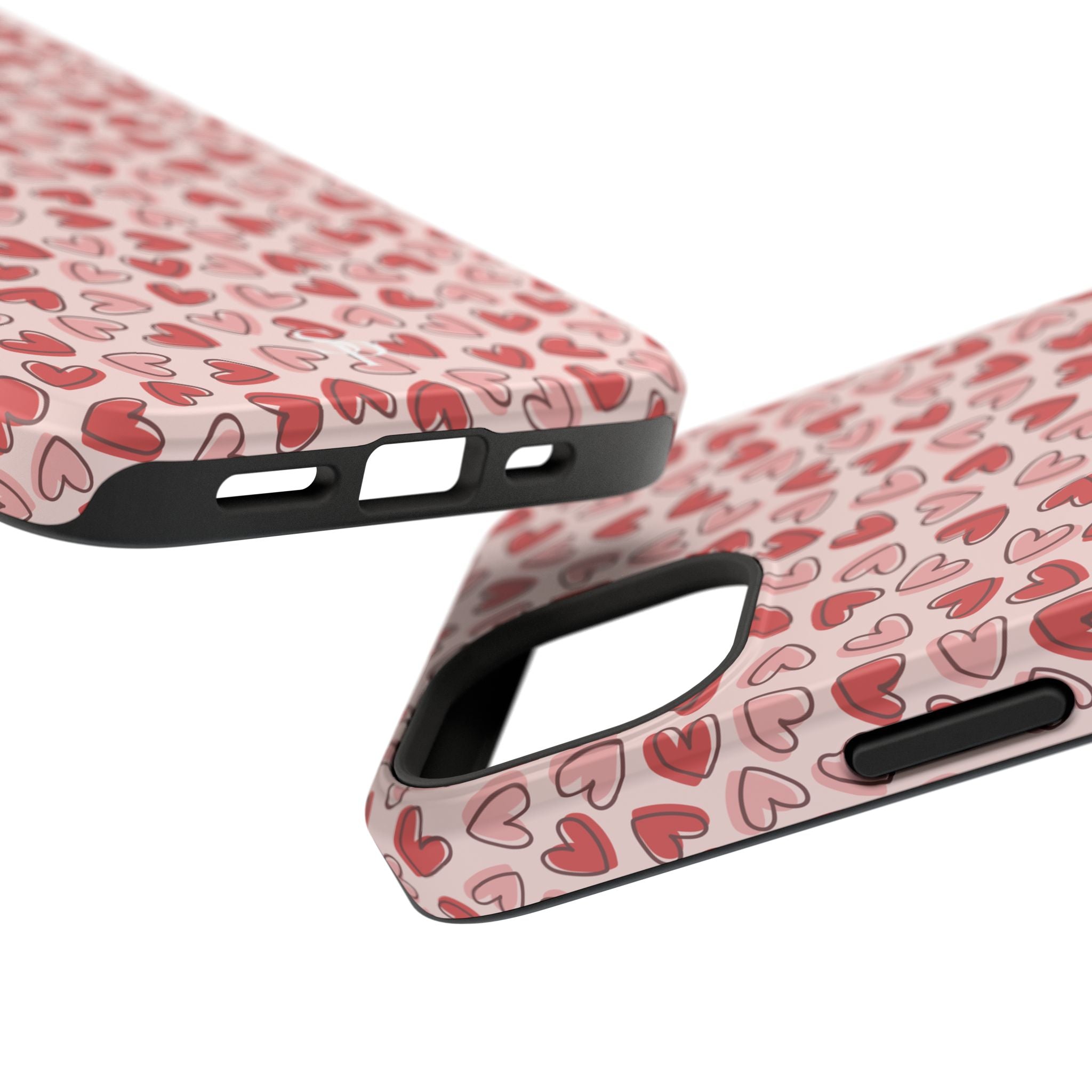 Heart Pattern Impact-Resistant Phone Case - Stylish Protection for Valentine's Day & Everyday Love