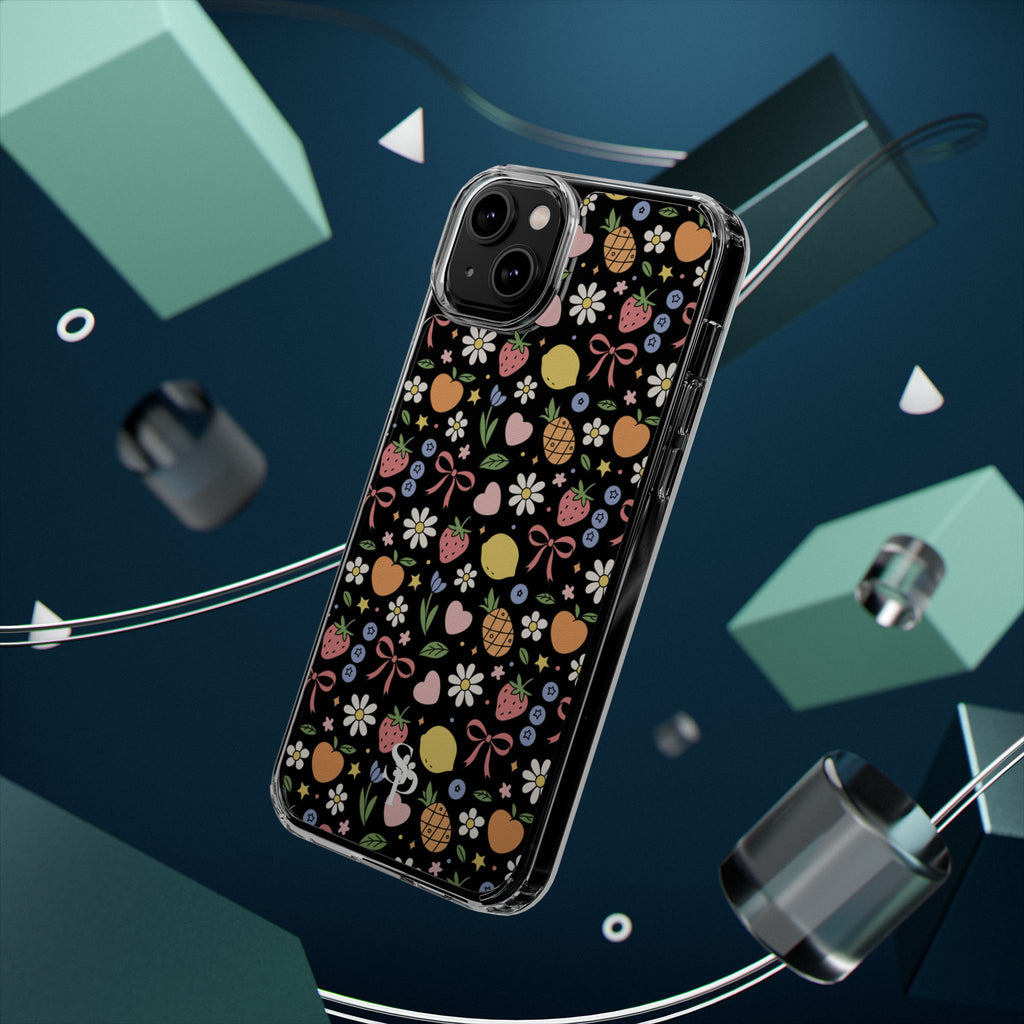 Fruit and Floral Pattern Clear Case
