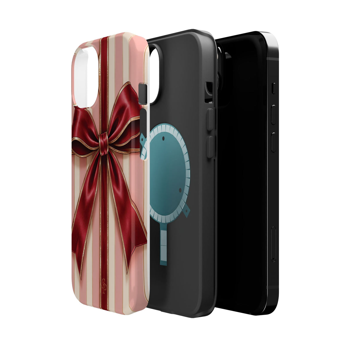 Red Bow Gift Wrap Magnetic Phone Case