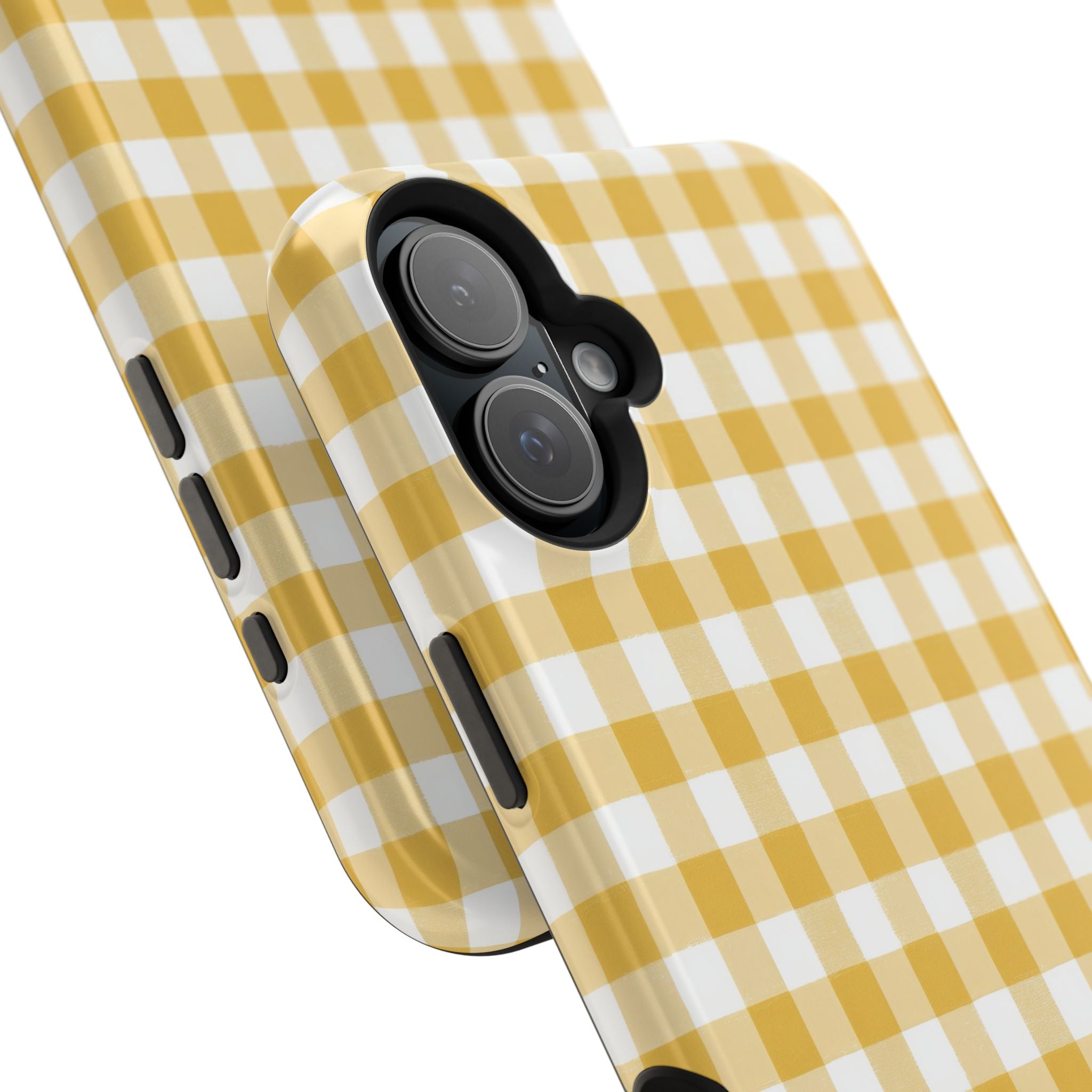 Yellow Gingham Magnetic Impact-Resistant Phone Case