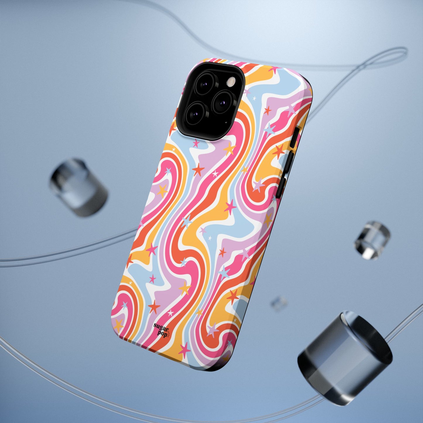 Colorful Impact-Resistant Phone Case - Vibrant Swirl Design