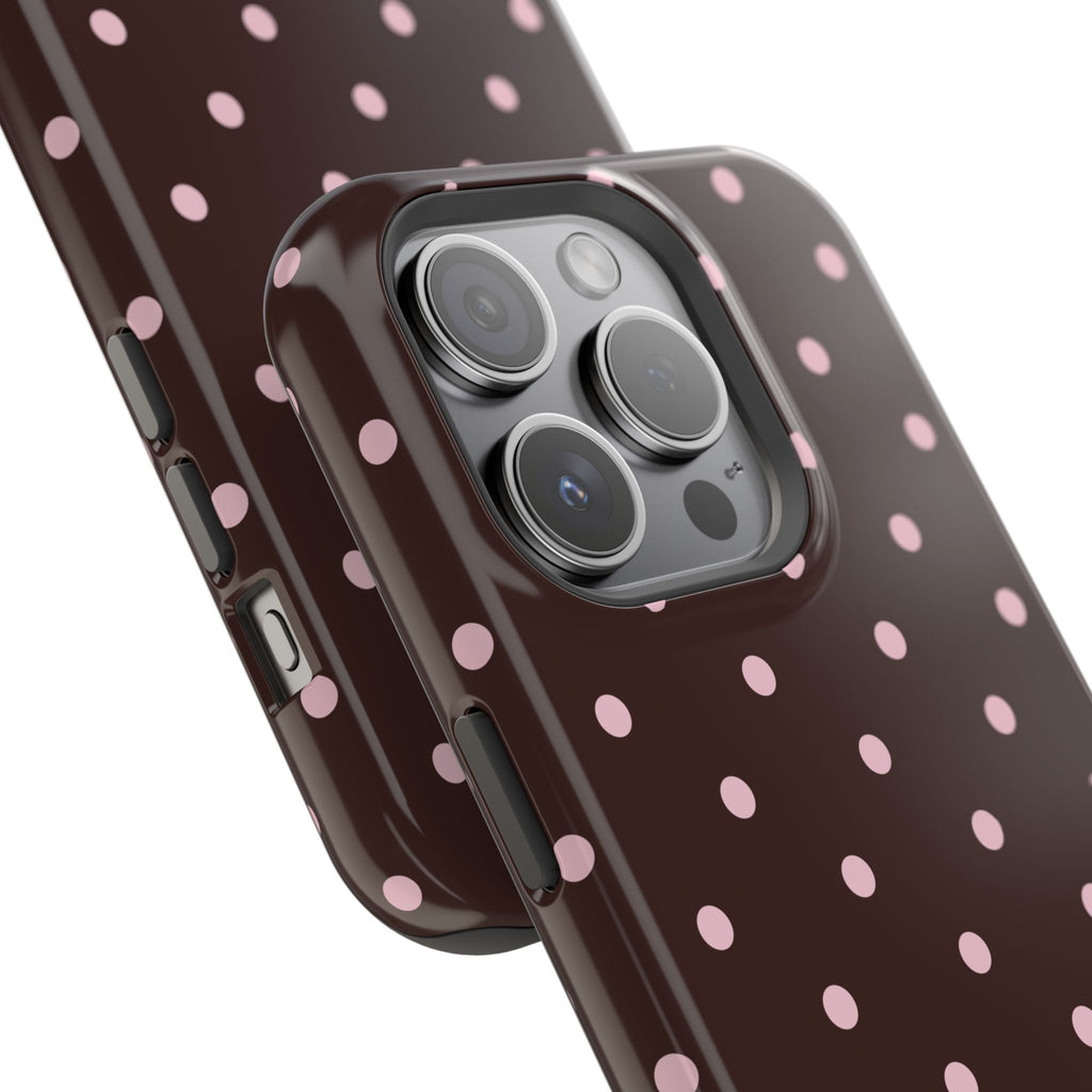 Brown Polka Dot Magnetic Impact-Resistant Phone Case