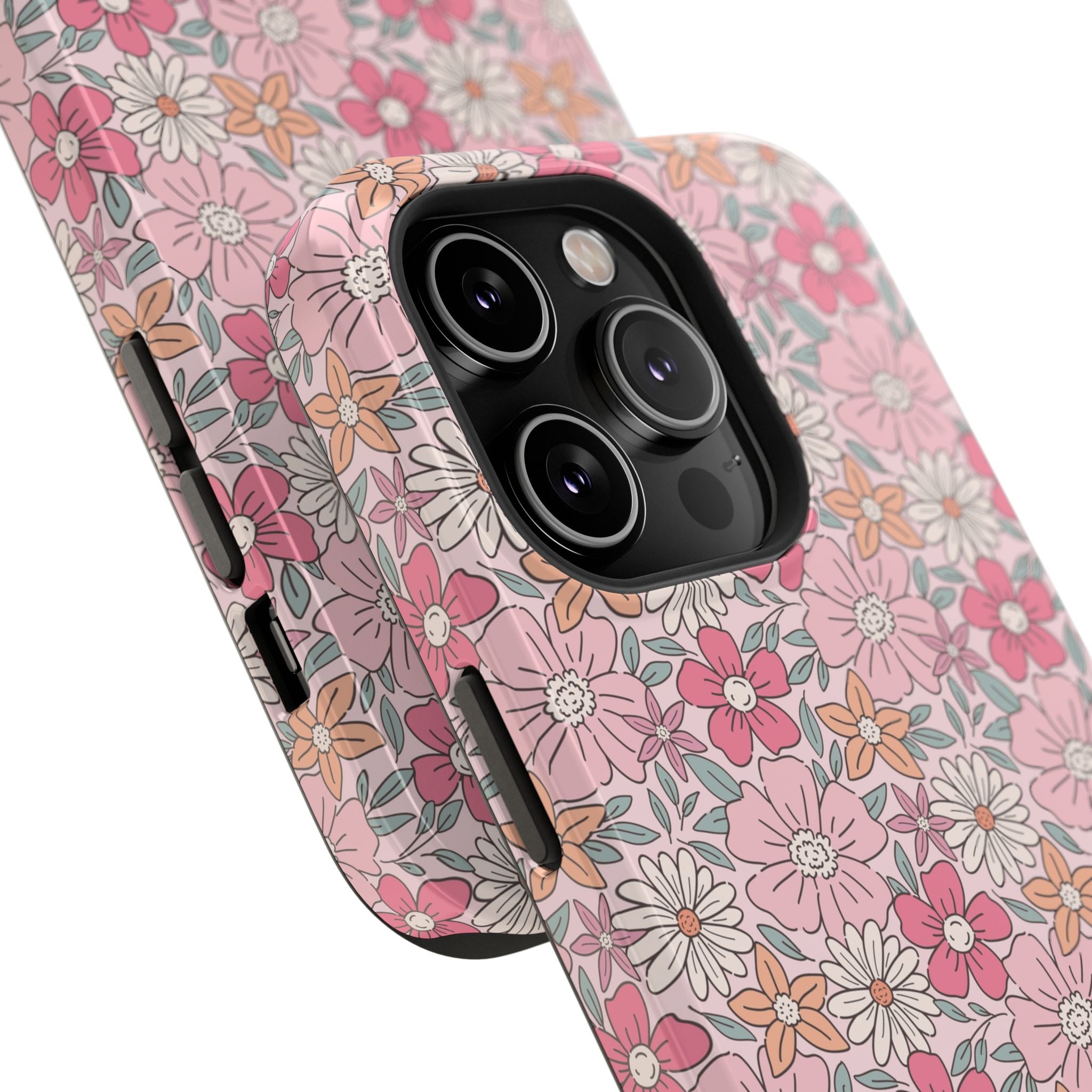 Pink Flowers Impact-Resistant Case