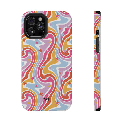 Colorful Impact-Resistant Phone Case - Vibrant Swirl Design