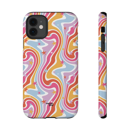 Colorful Impact-Resistant Phone Case - Vibrant Swirl Design