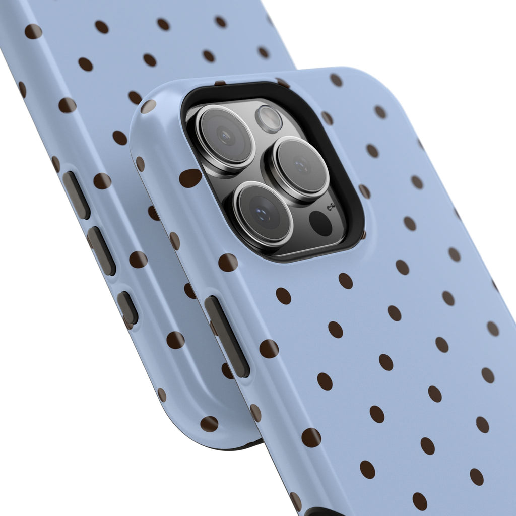 Blue Polka Dot Magnetic Impact Phone Case