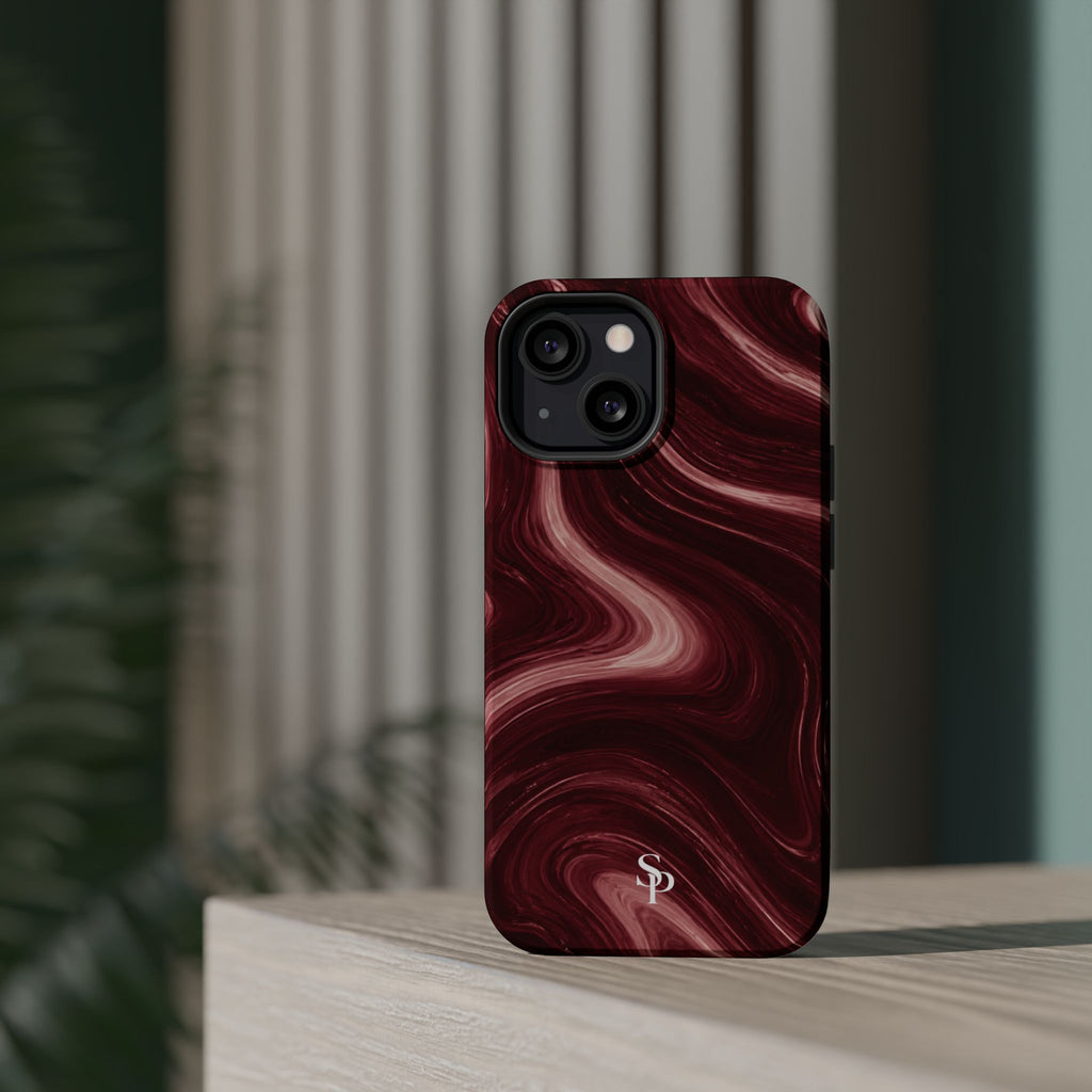 Burgundy Marble Magnetic Phone Case
