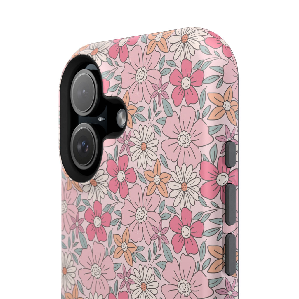 Pink Flowers Impact-Resistant Case