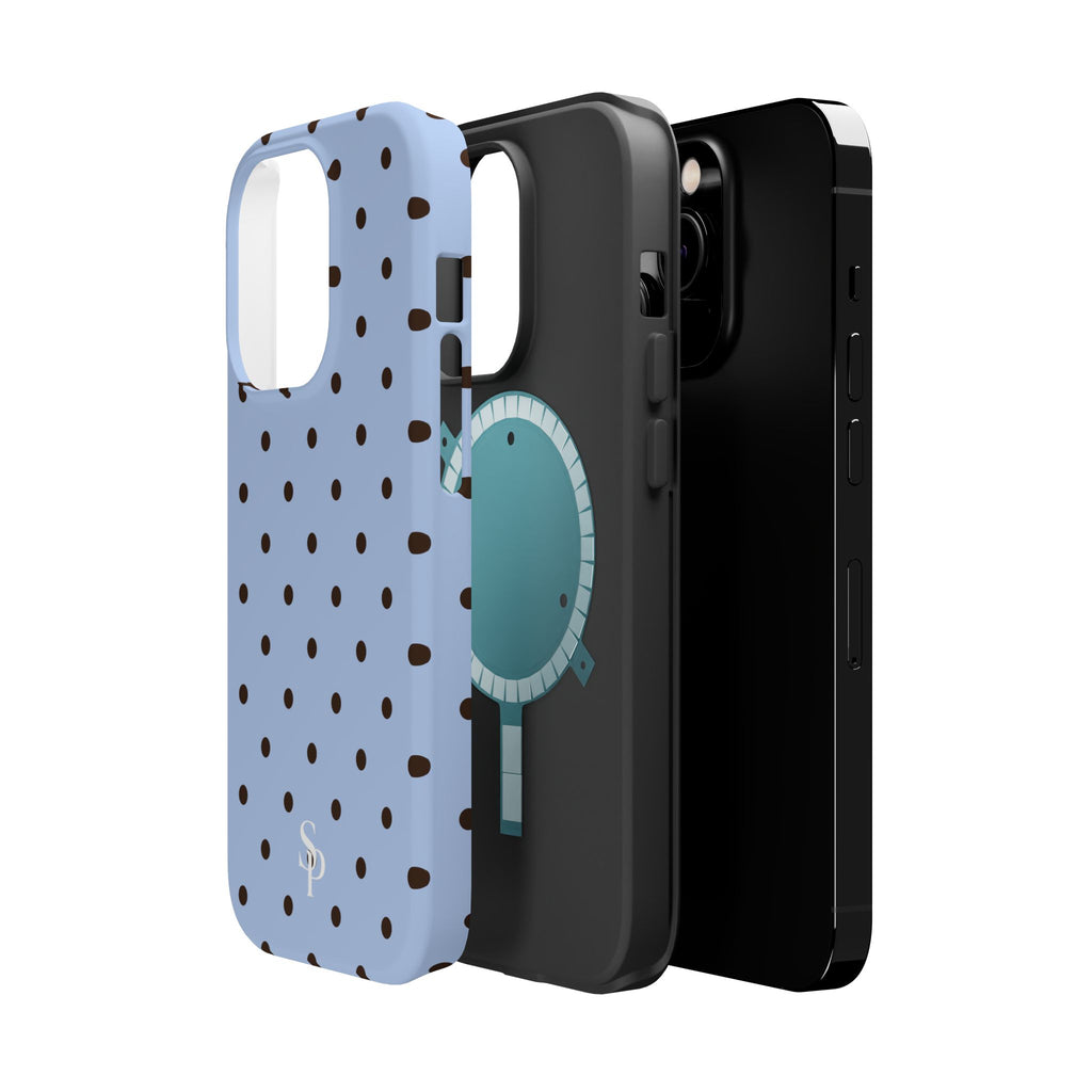 Blue Polka Dot Magnetic Impact Phone Case