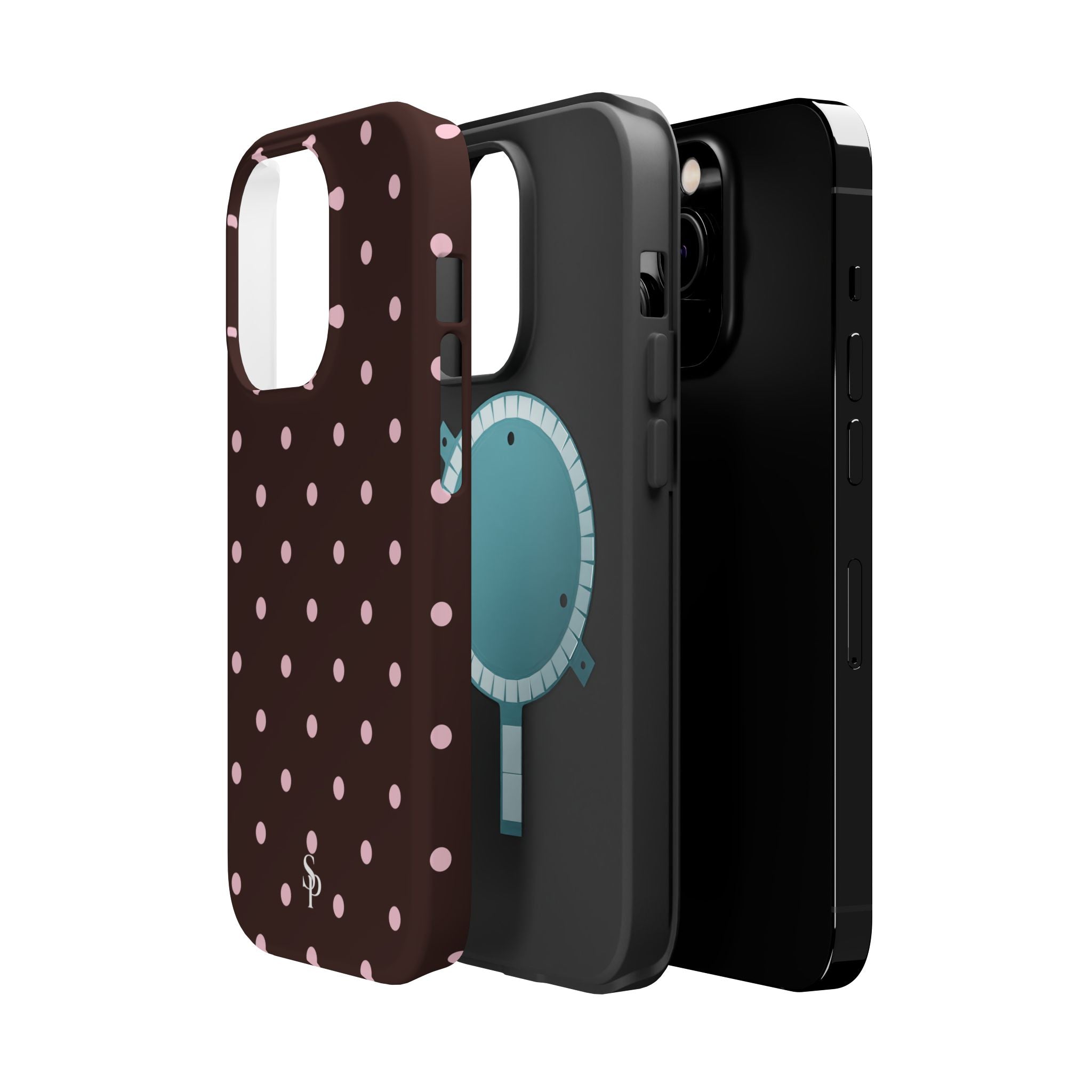 Brown Polka Dot Magnetic Impact-Resistant Phone Case