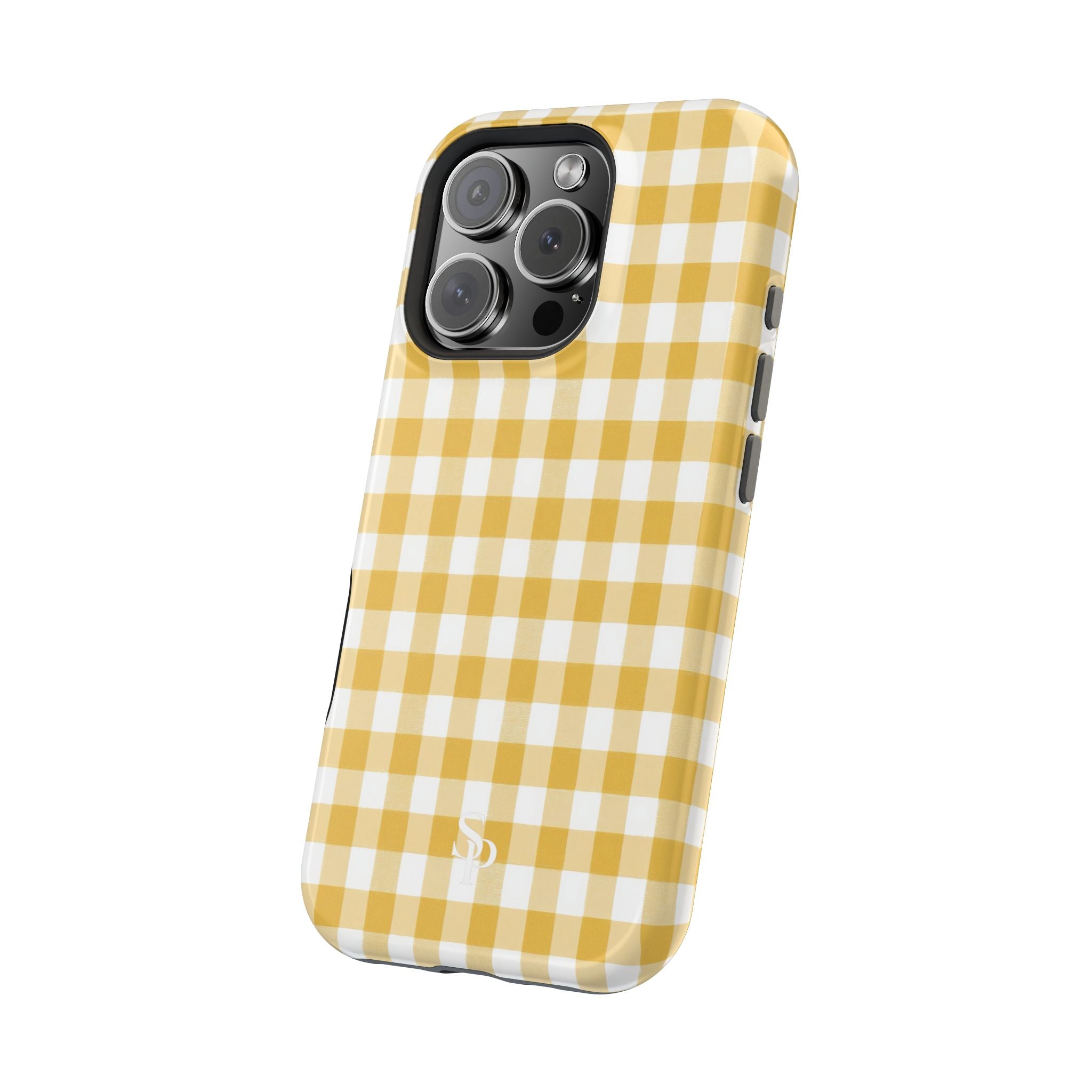 Yellow Gingham Magnetic Impact-Resistant Phone Case