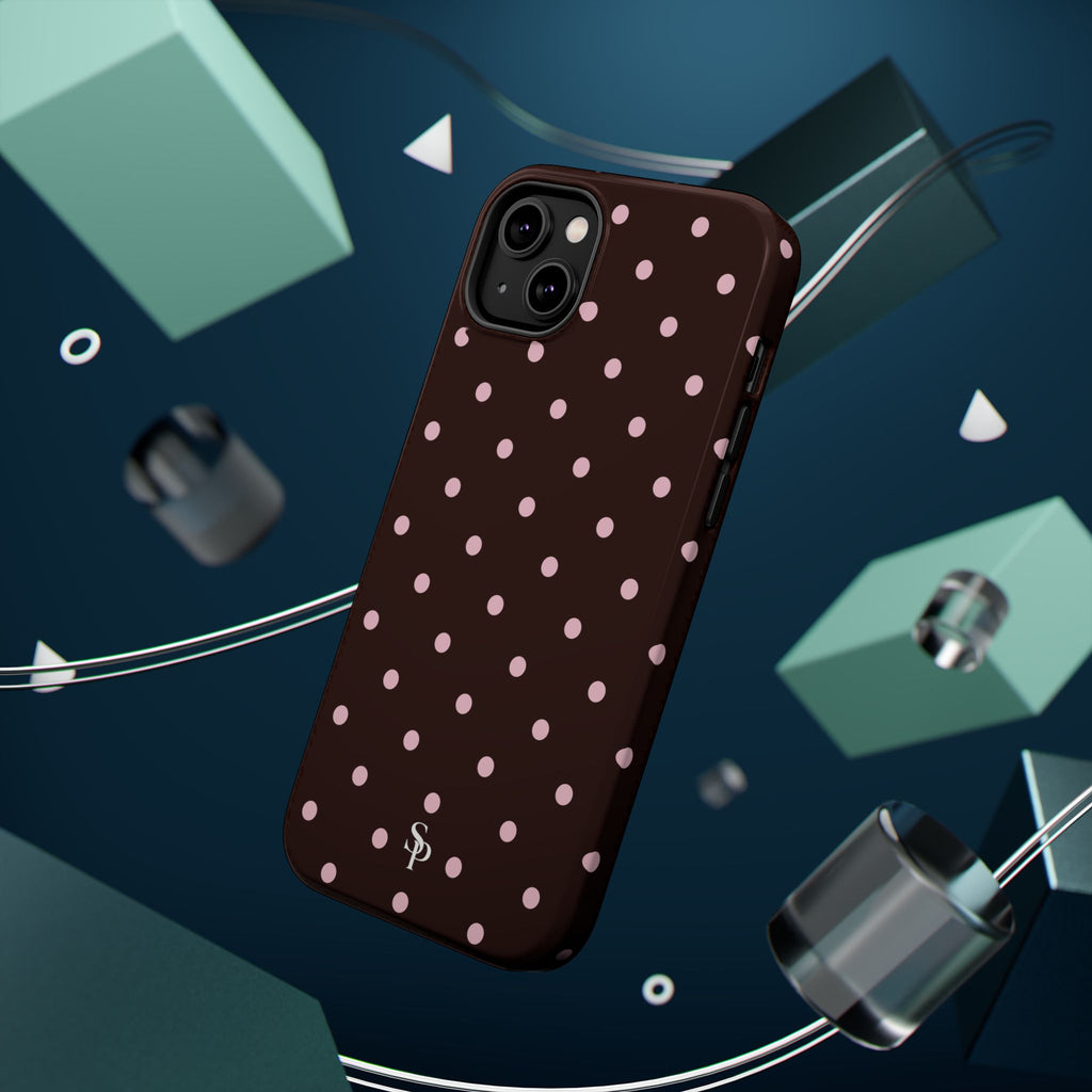 Brown Polka Dot Magnetic Impact-Resistant Phone Case