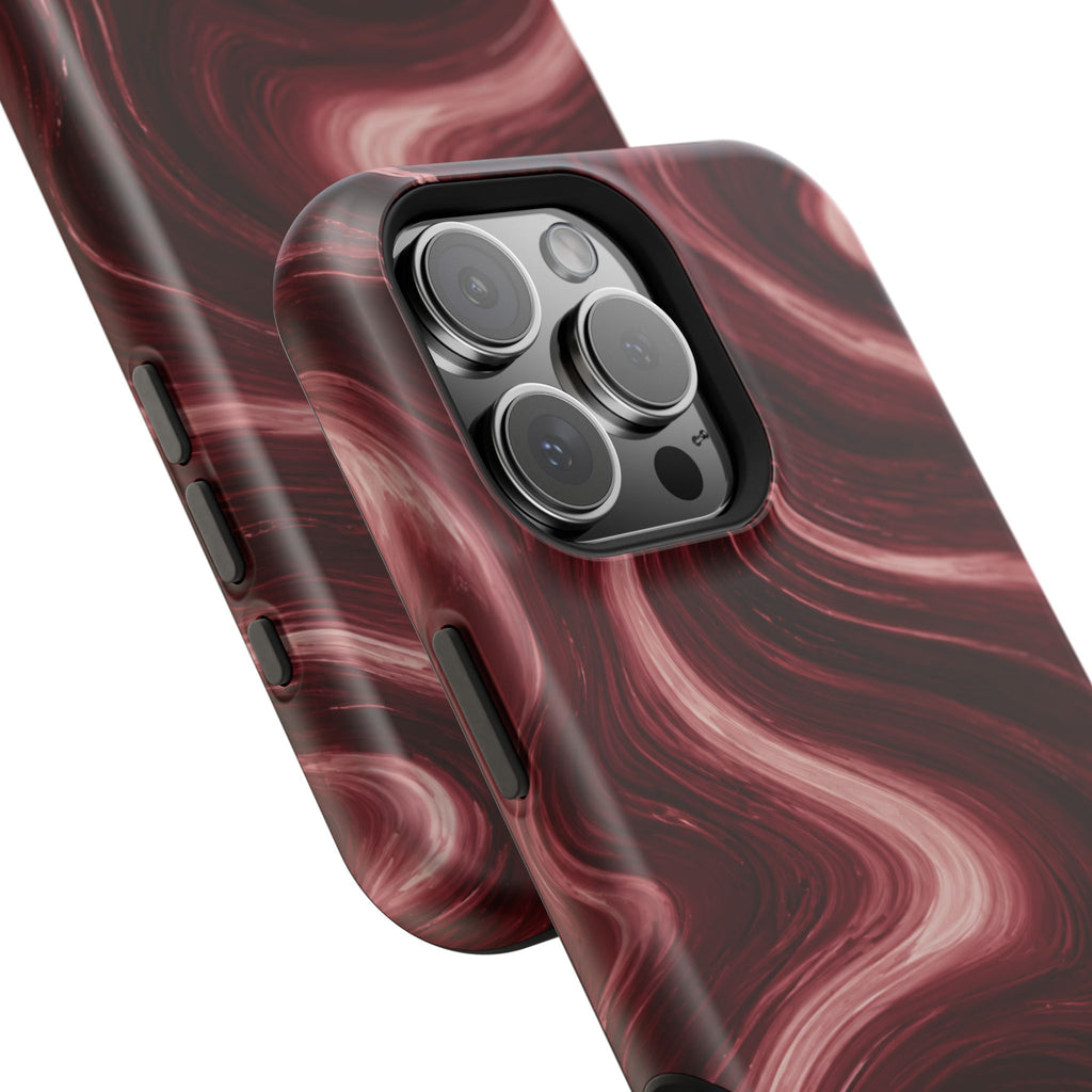 Burgundy Marble Magnetic Phone Case