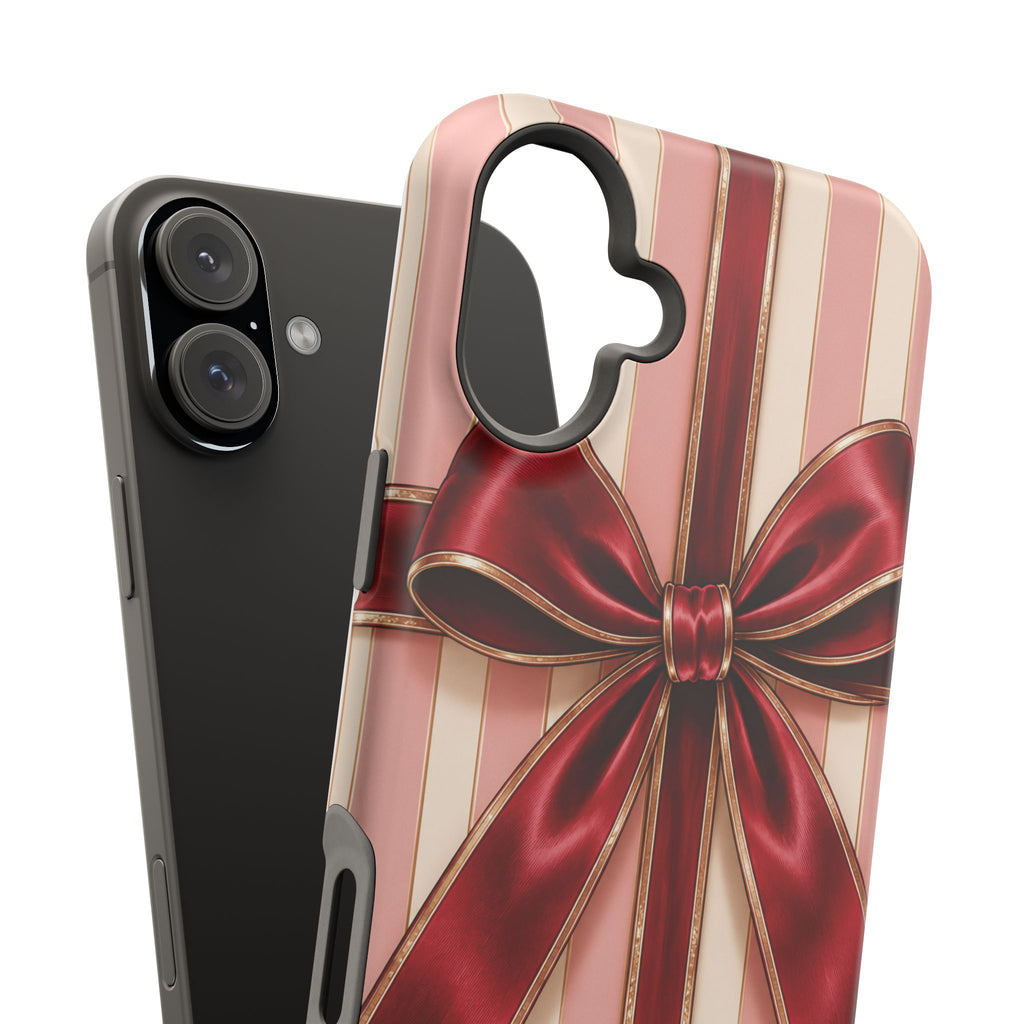 Red Bow Gift Wrap Magnetic Phone Case