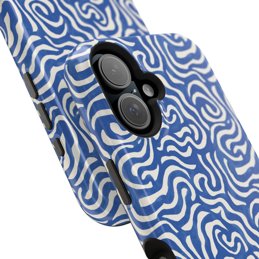 Blue Abstract Swirl Magnetic Impact Phone Case