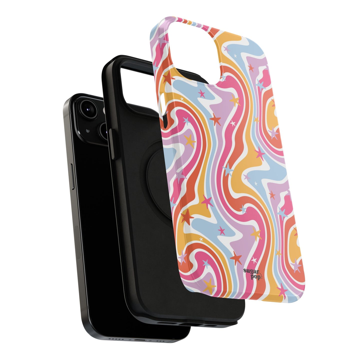 Colorful Impact-Resistant Phone Case - Vibrant Swirl Design