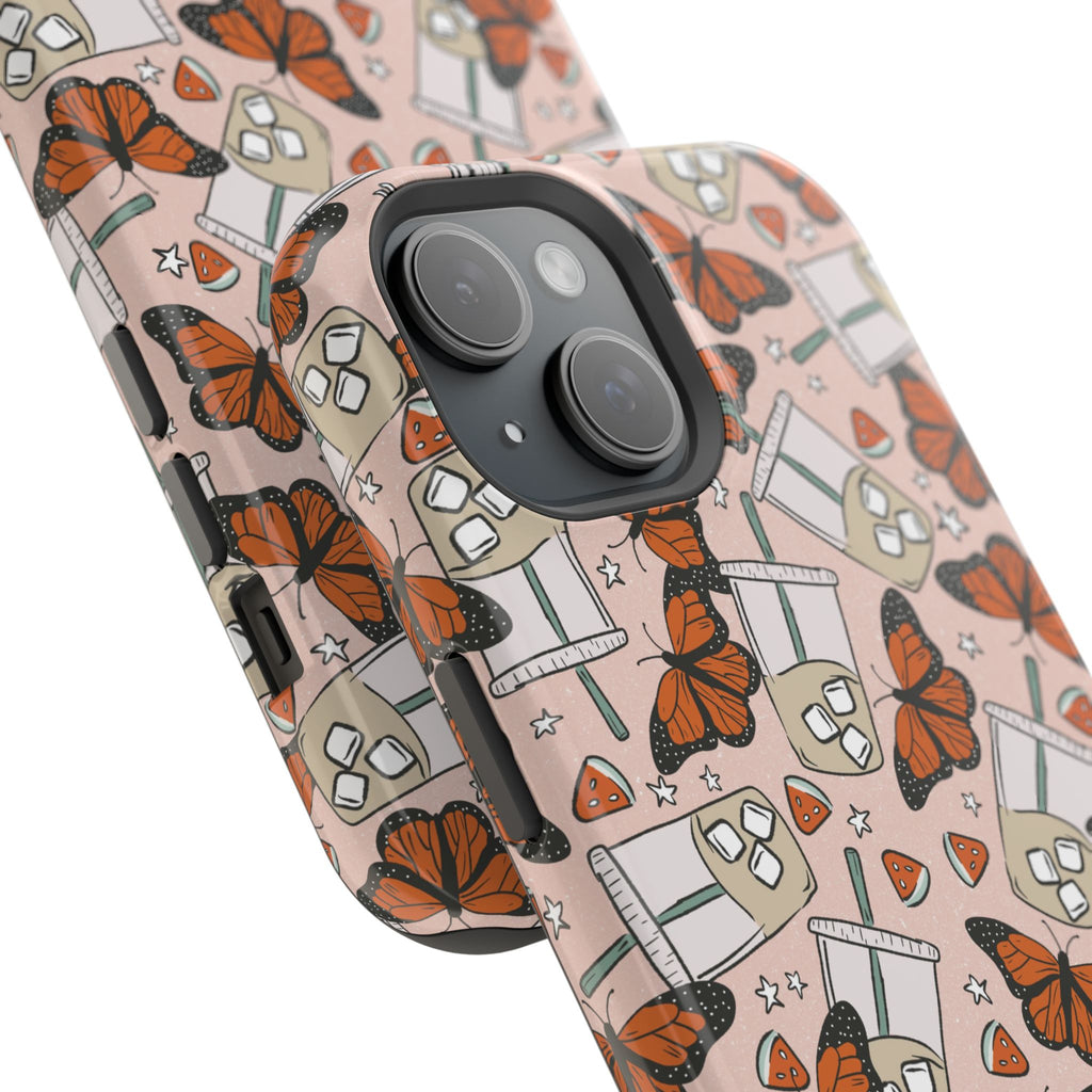 Iced Coffee & Butterfly Impact-Resistant Cases