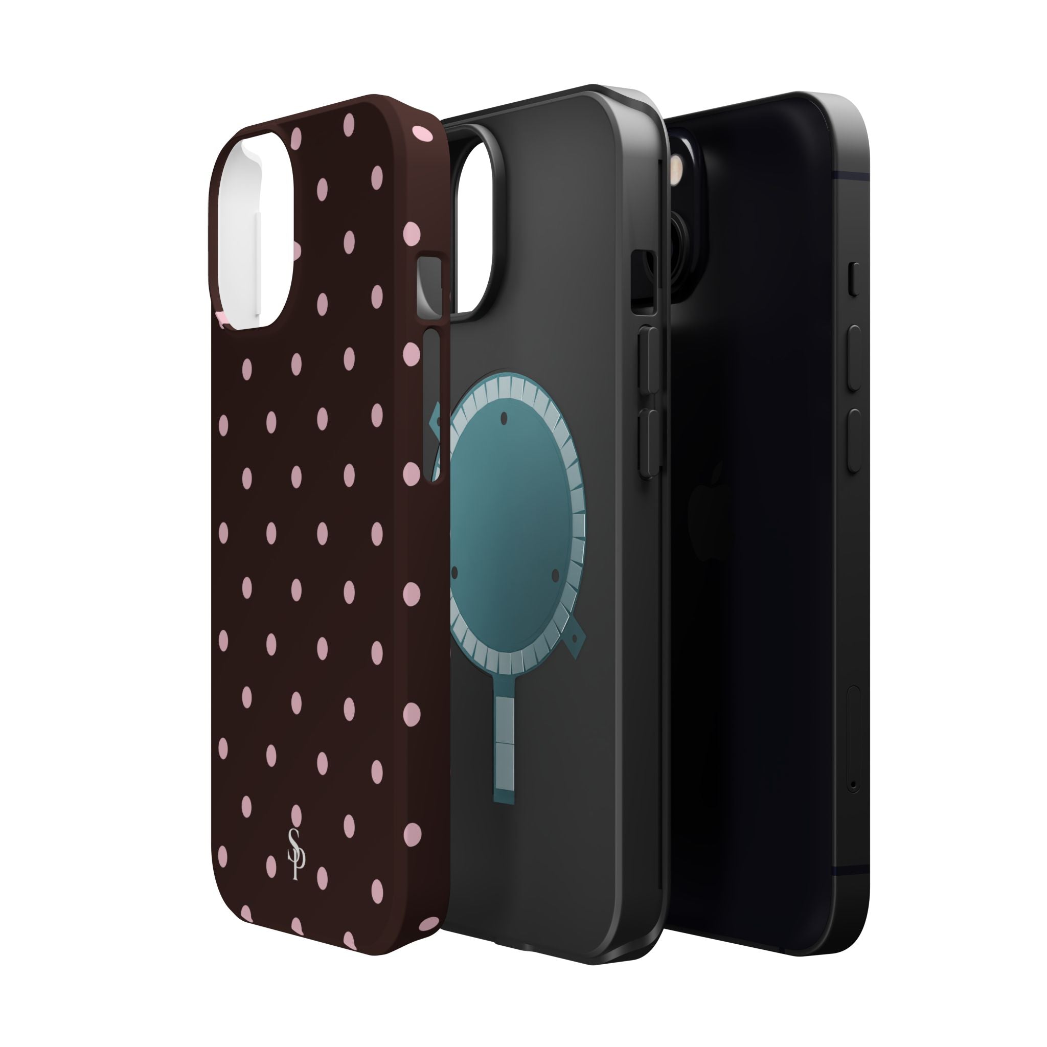 Brown Polka Dot Magnetic Impact-Resistant Phone Case