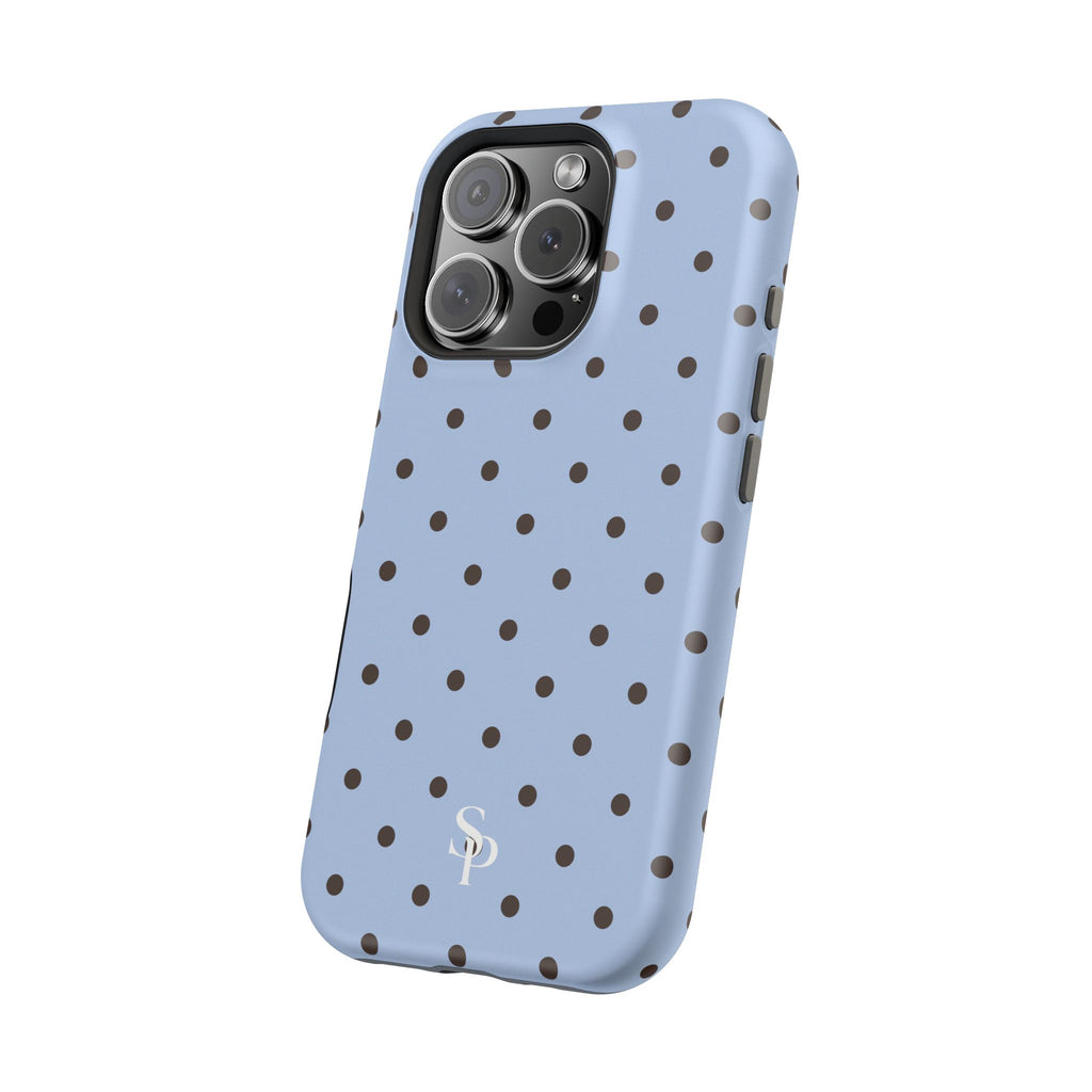 Blue Polka Dot Magnetic Impact Phone Case