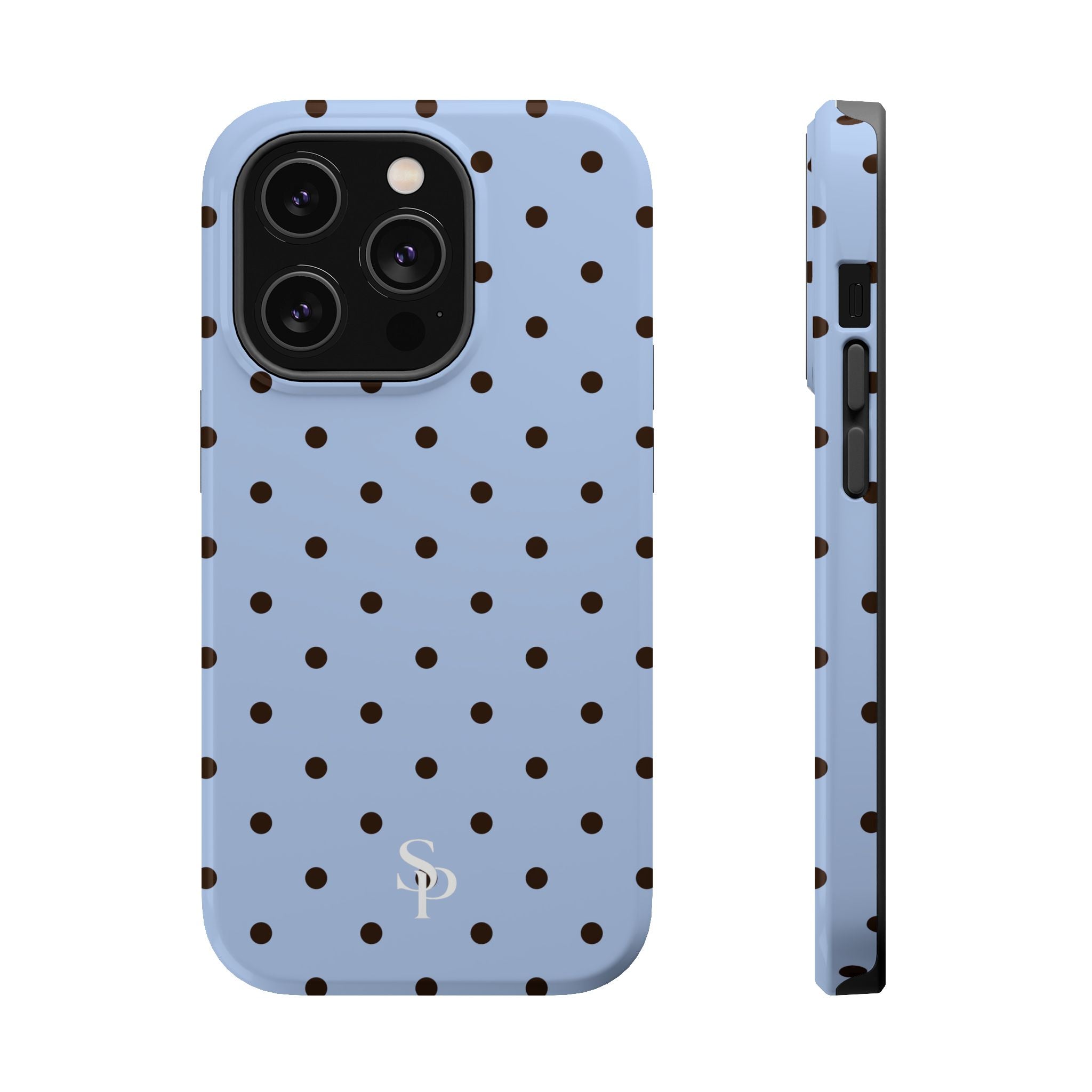 Blue Polka Dot Magnetic Impact Phone Case