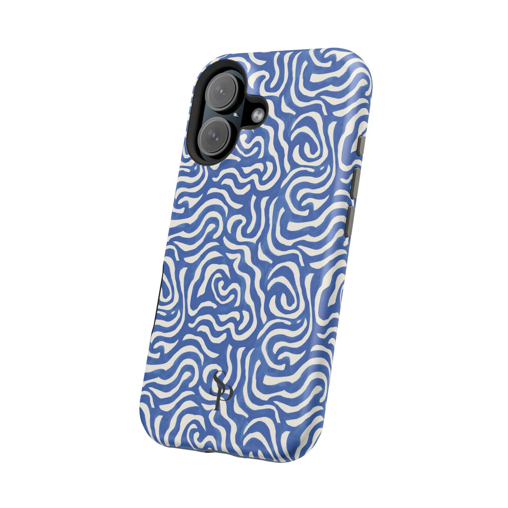Blue Abstract Swirl Magnetic Impact Phone Case