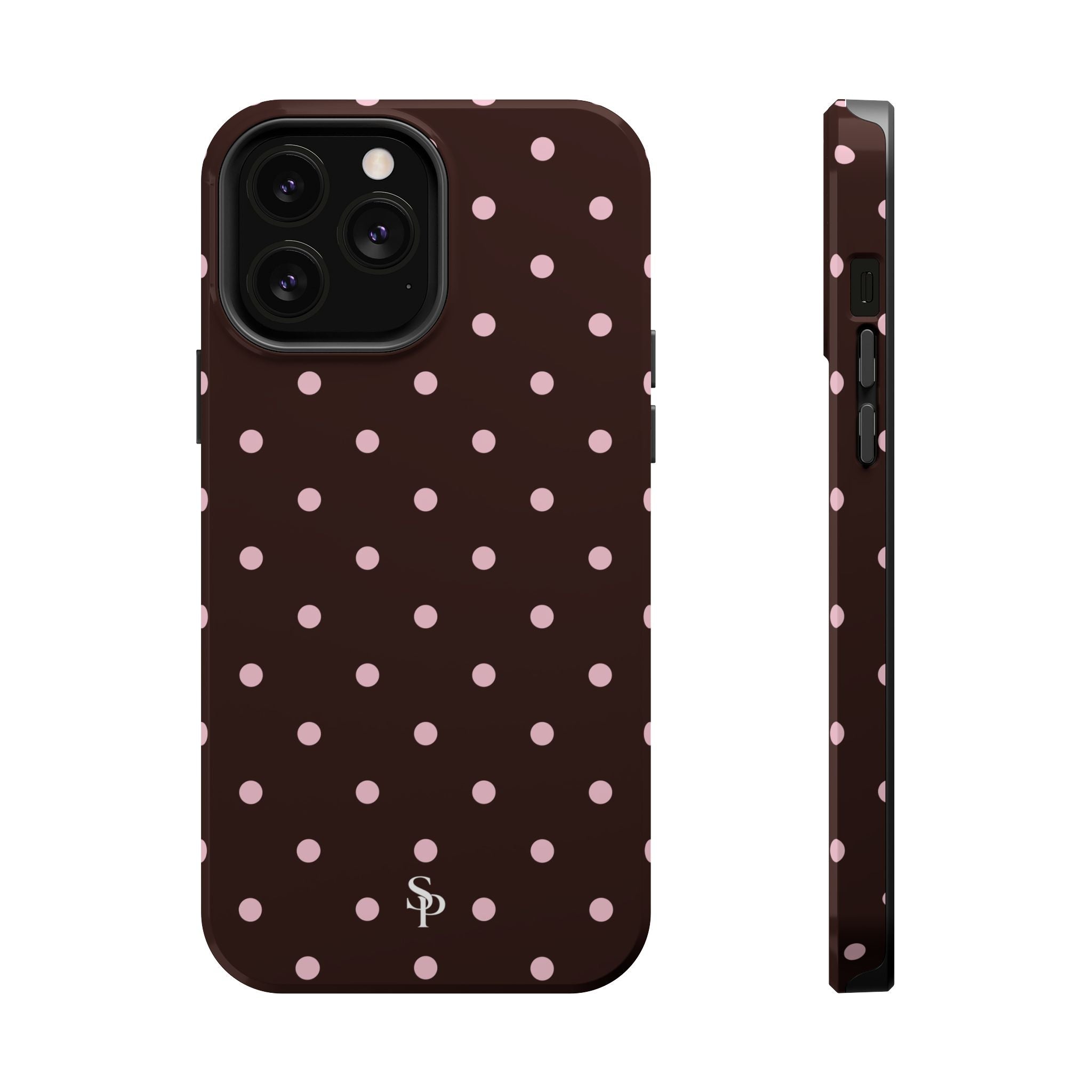 Brown Polka Dot Magnetic Impact-Resistant Phone Case