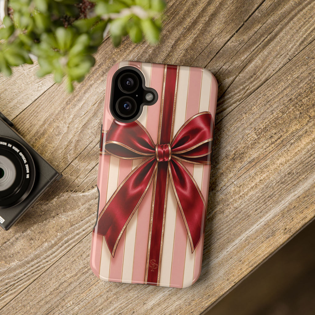Red Bow Gift Wrap Magnetic Phone Case