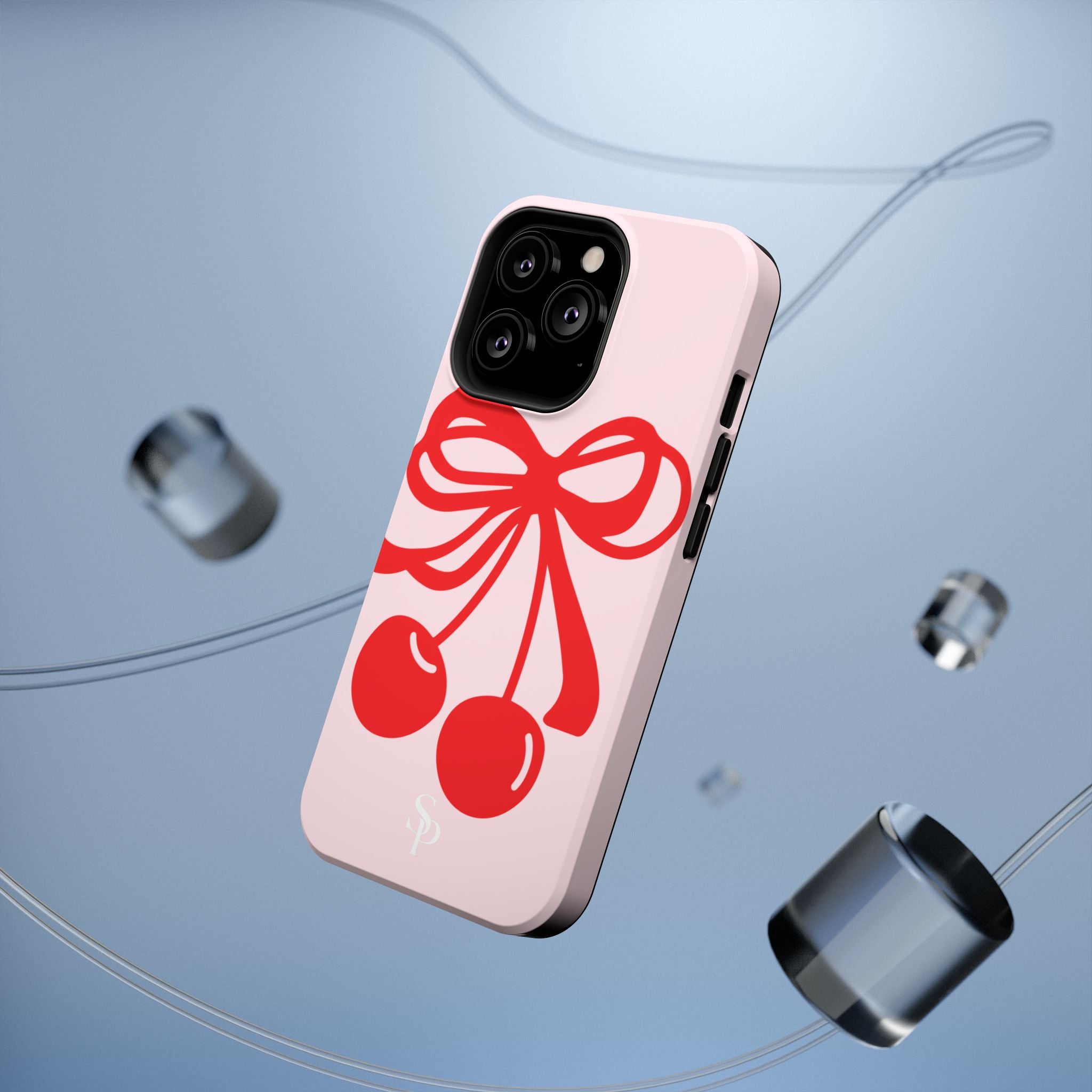 Cherry Bow Impact-Resistant Phone Case