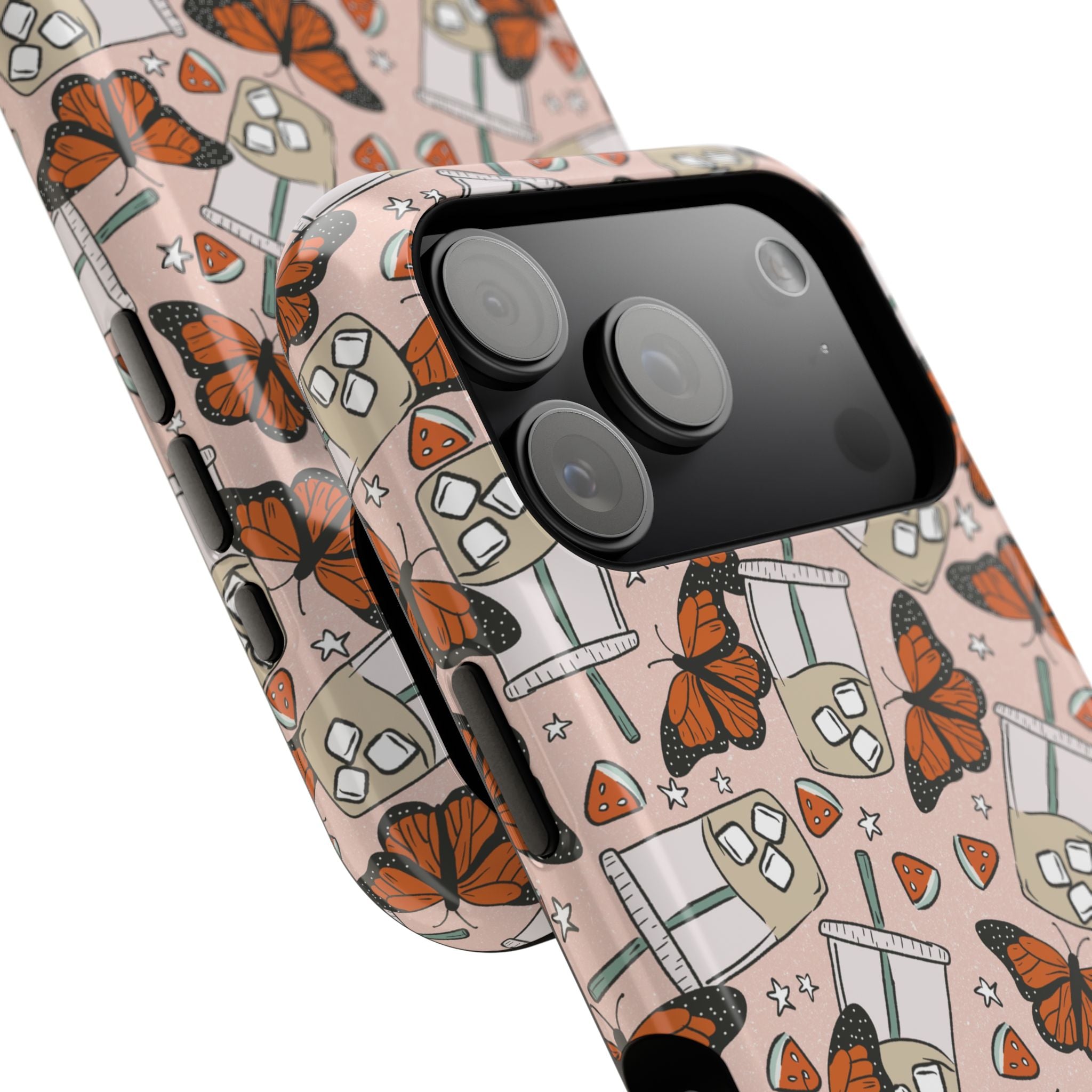 Iced Coffee & Butterfly Impact-Resistant Cases
