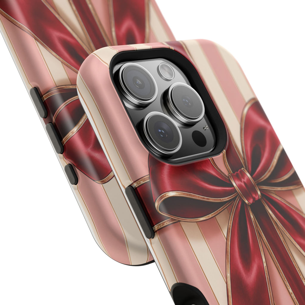 Red Bow Gift Wrap Magnetic Phone Case