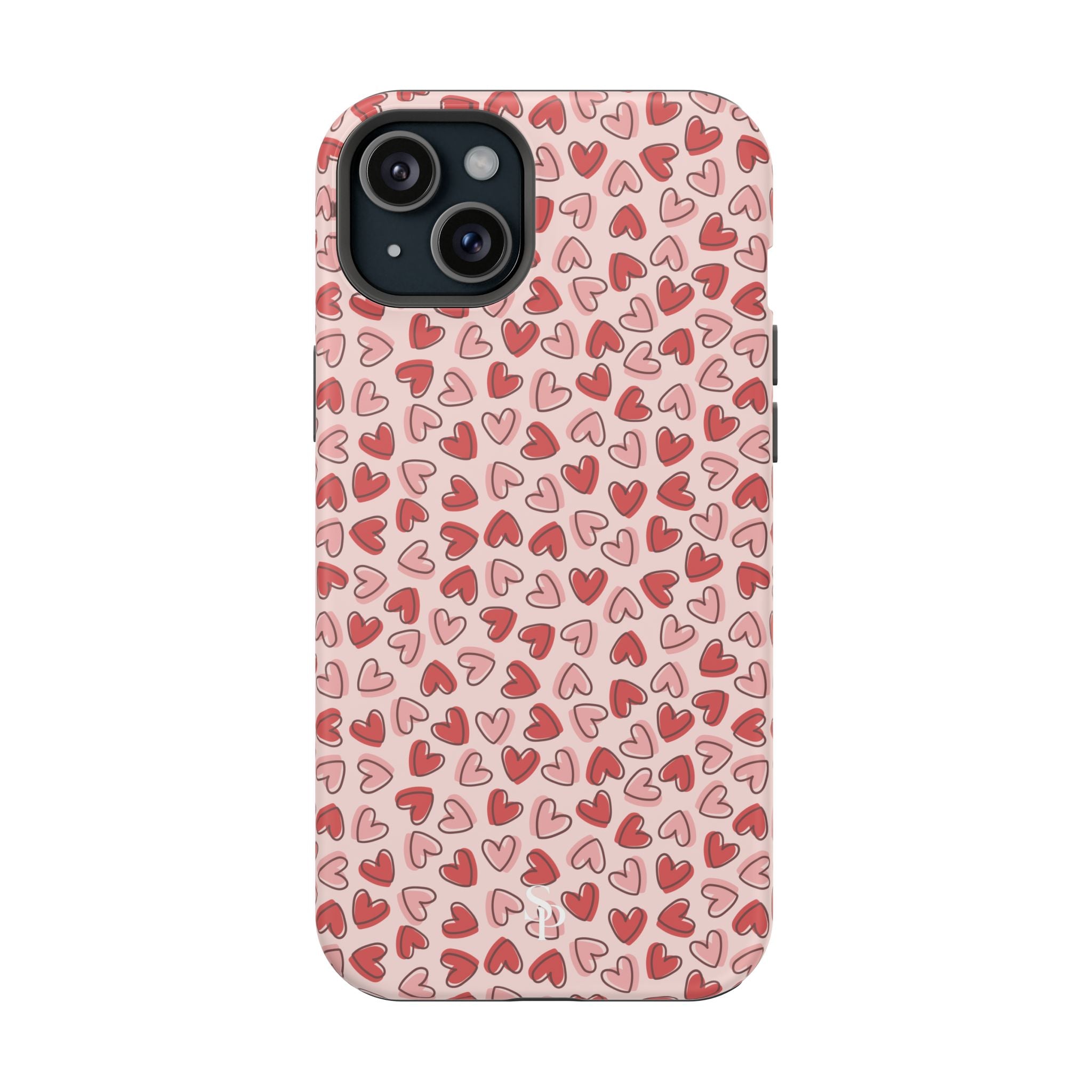 Heart Pattern Impact-Resistant Phone Case - Stylish Protection for Valentine's Day & Everyday Love