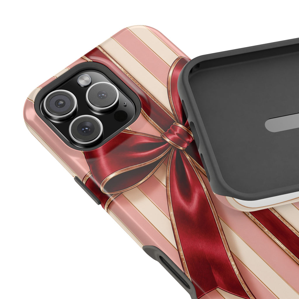 Red Bow Gift Wrap Magnetic Phone Case