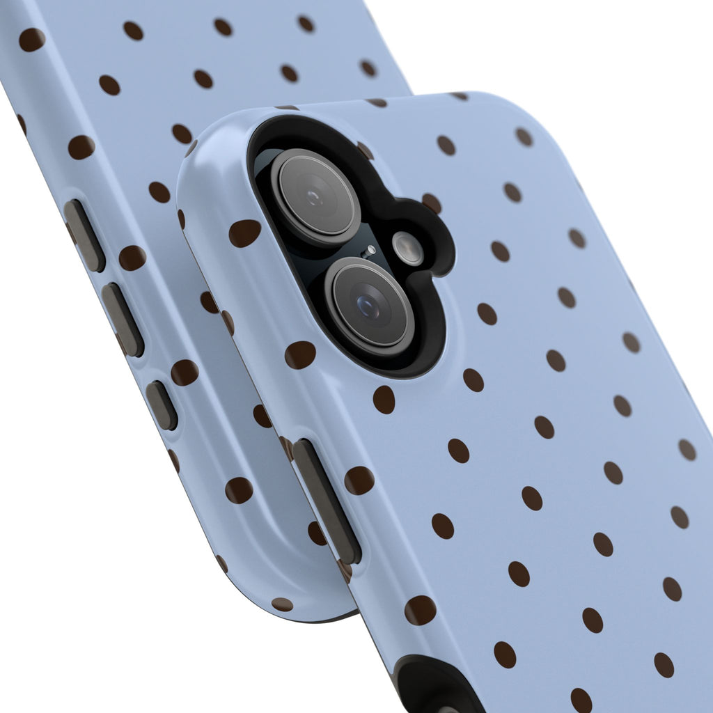 Blue Polka Dot Magnetic Impact Phone Case