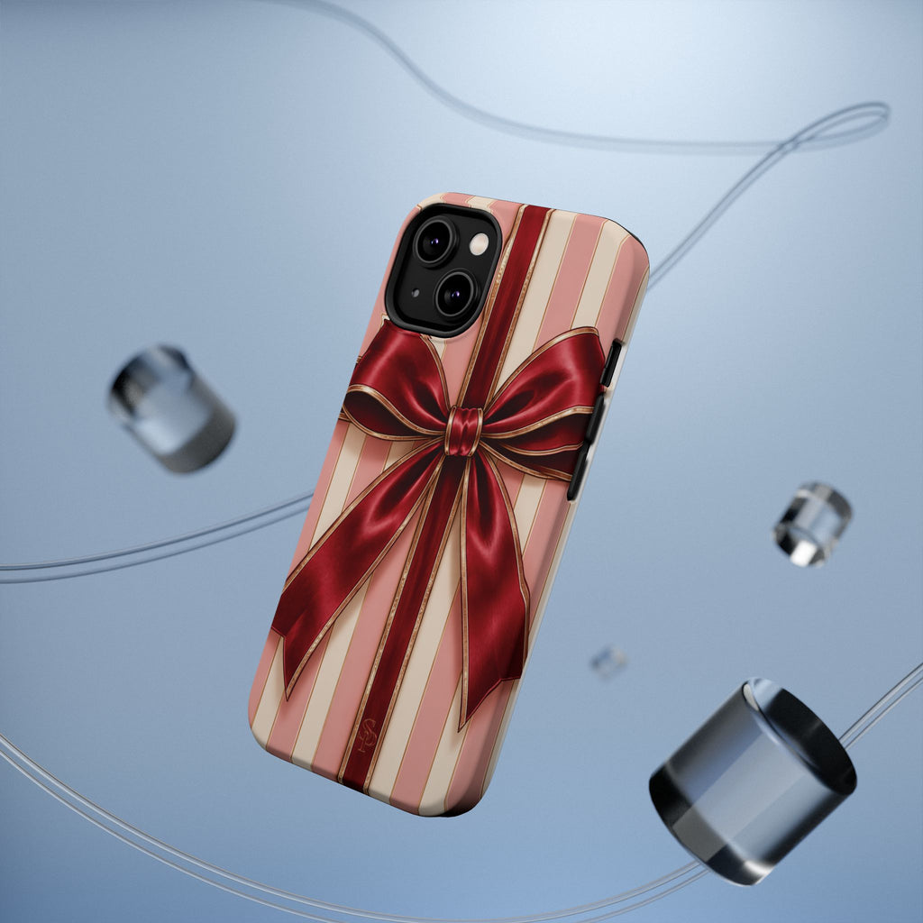 Red Bow Gift Wrap Magnetic Phone Case