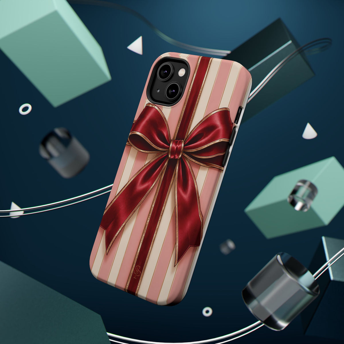 Red Bow Gift Wrap Magnetic Phone Case