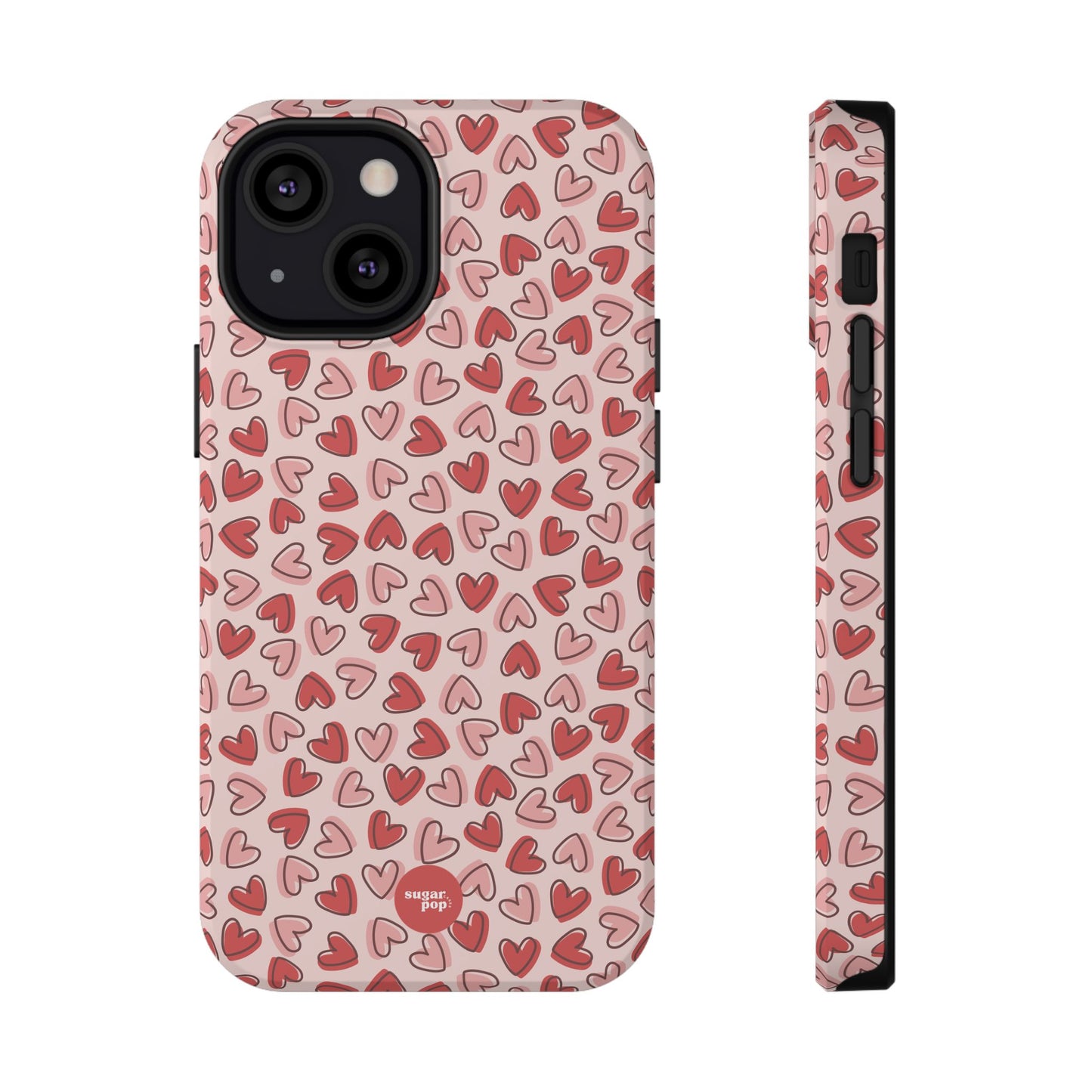 Heart Pattern Impact-Resistant Phone Case - Stylish Protection for Valentine's Day & Everyday Love