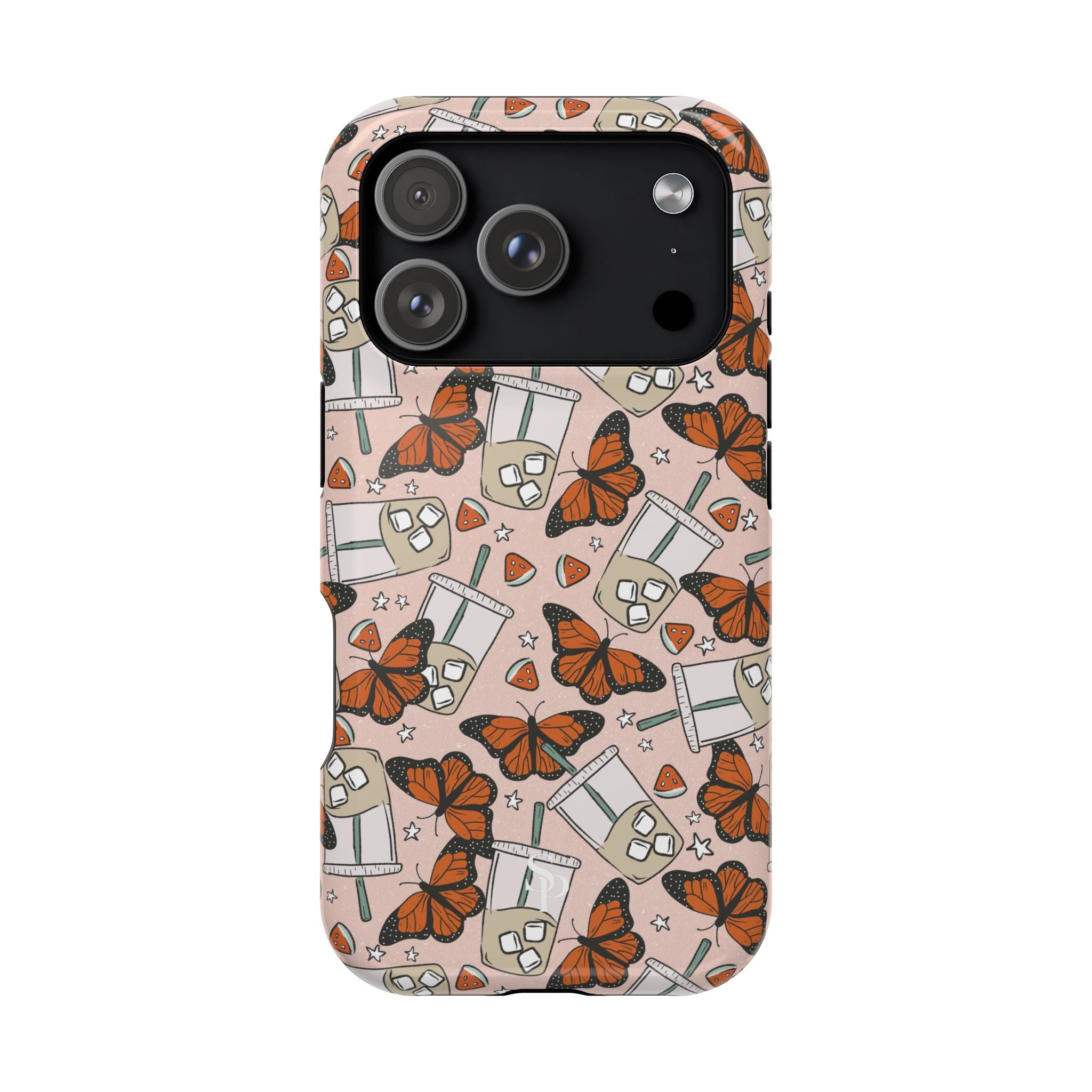 Iced Coffee & Butterfly Impact-Resistant Cases