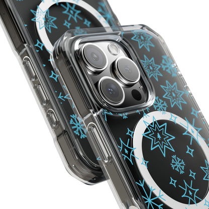 Snowflake Magnetic Clear Impact Case - Stylish & Durable iPhone Protection