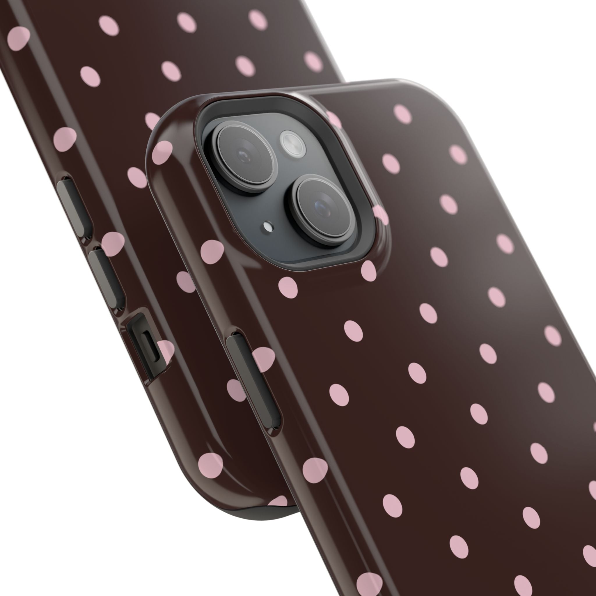 Brown Polka Dot Magnetic Impact-Resistant Phone Case