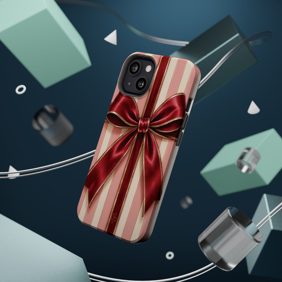 Red Bow Gift Wrap Magnetic Phone Case