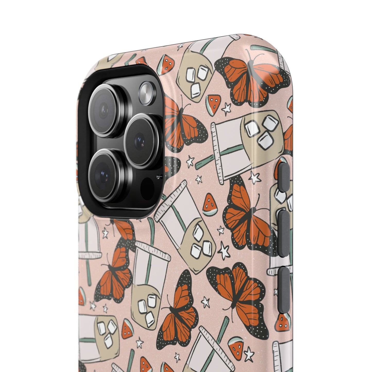 Iced Coffee & Butterfly Impact-Resistant Cases