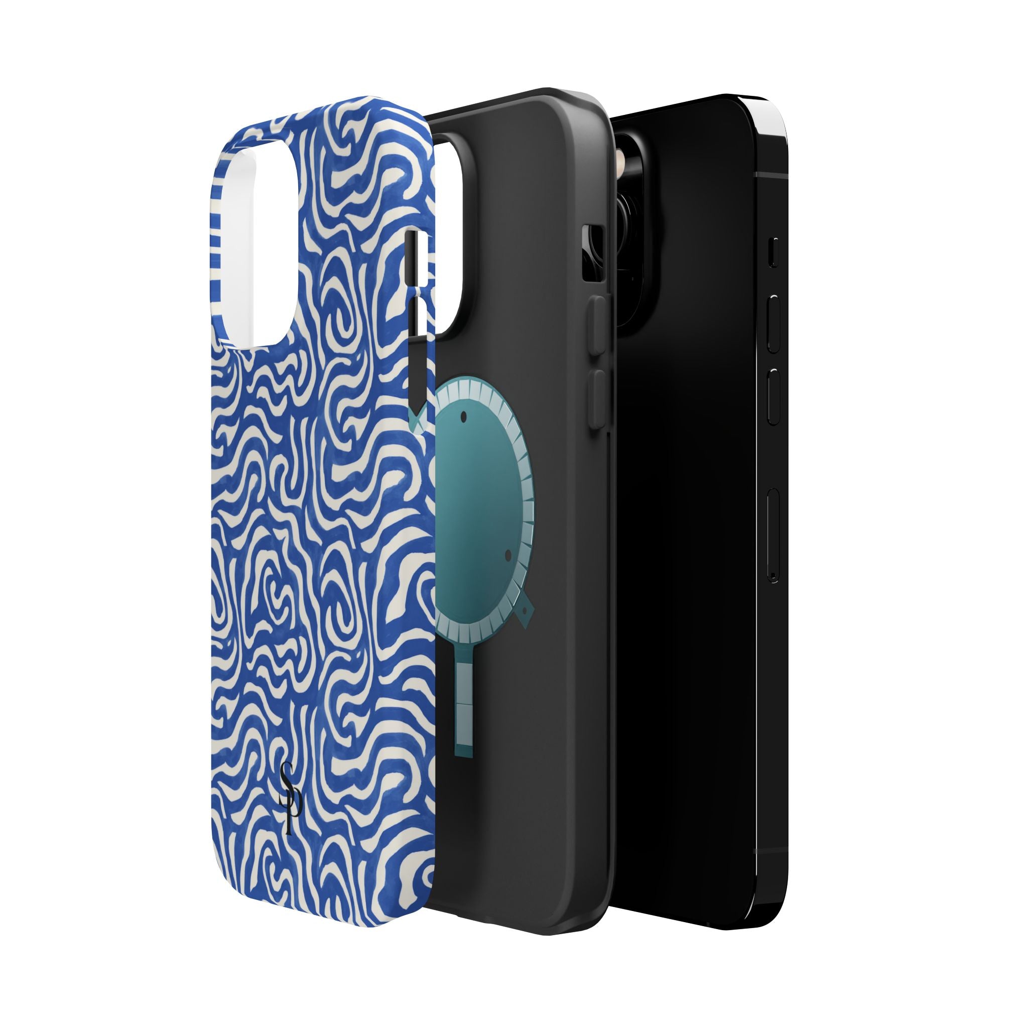 Blue Abstract Swirl Magnetic Impact Phone Case
