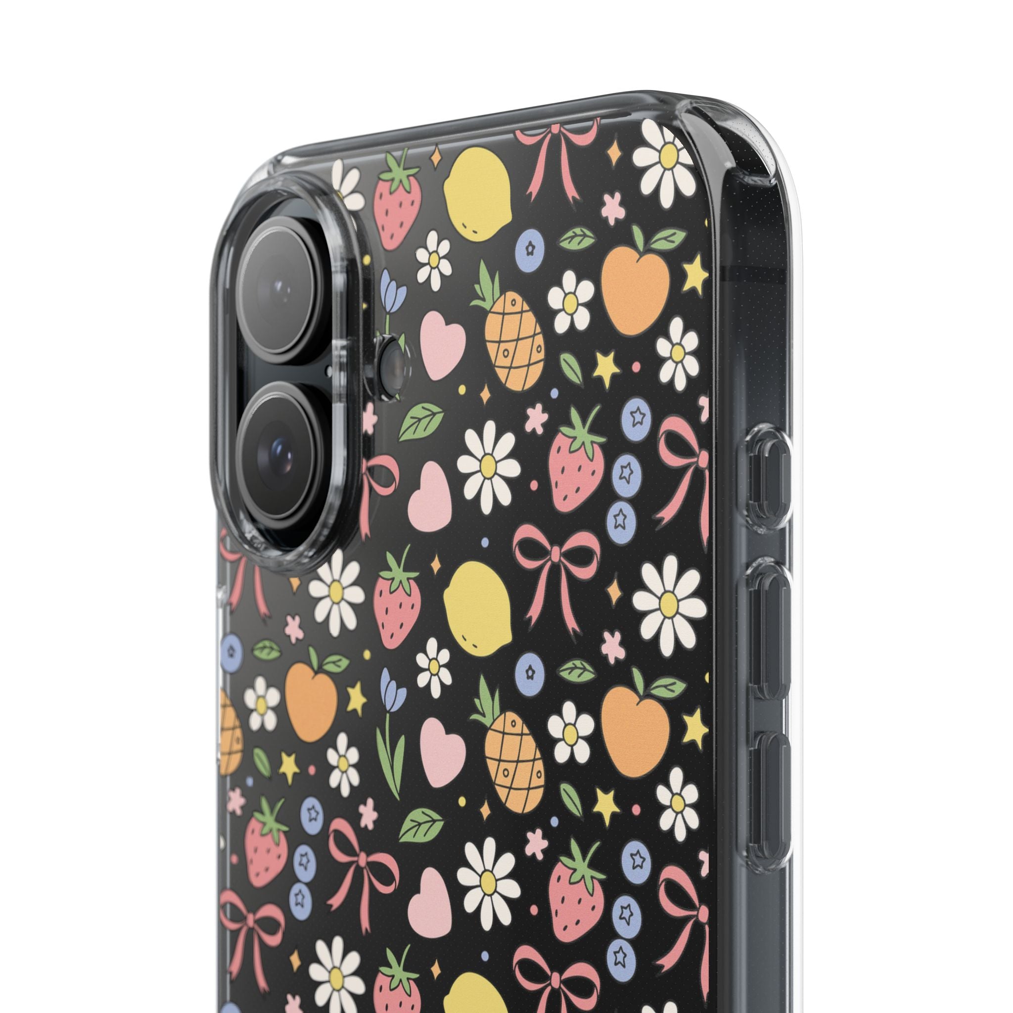 Fruit and Floral Pattern Clear Case