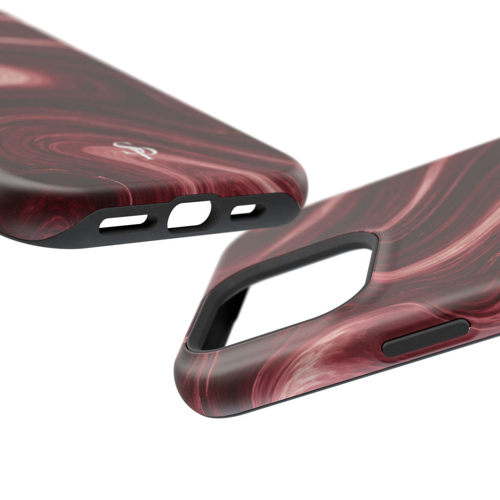 Burgundy Marble Magnetic Phone Case