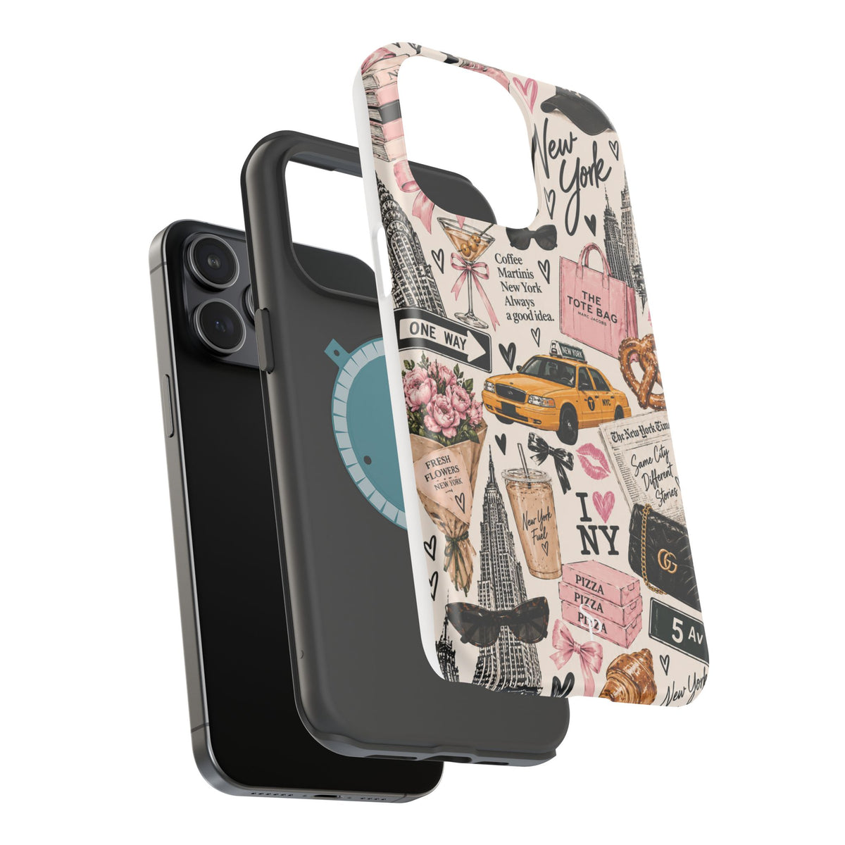 Pink New York Magnetic Phone Case
